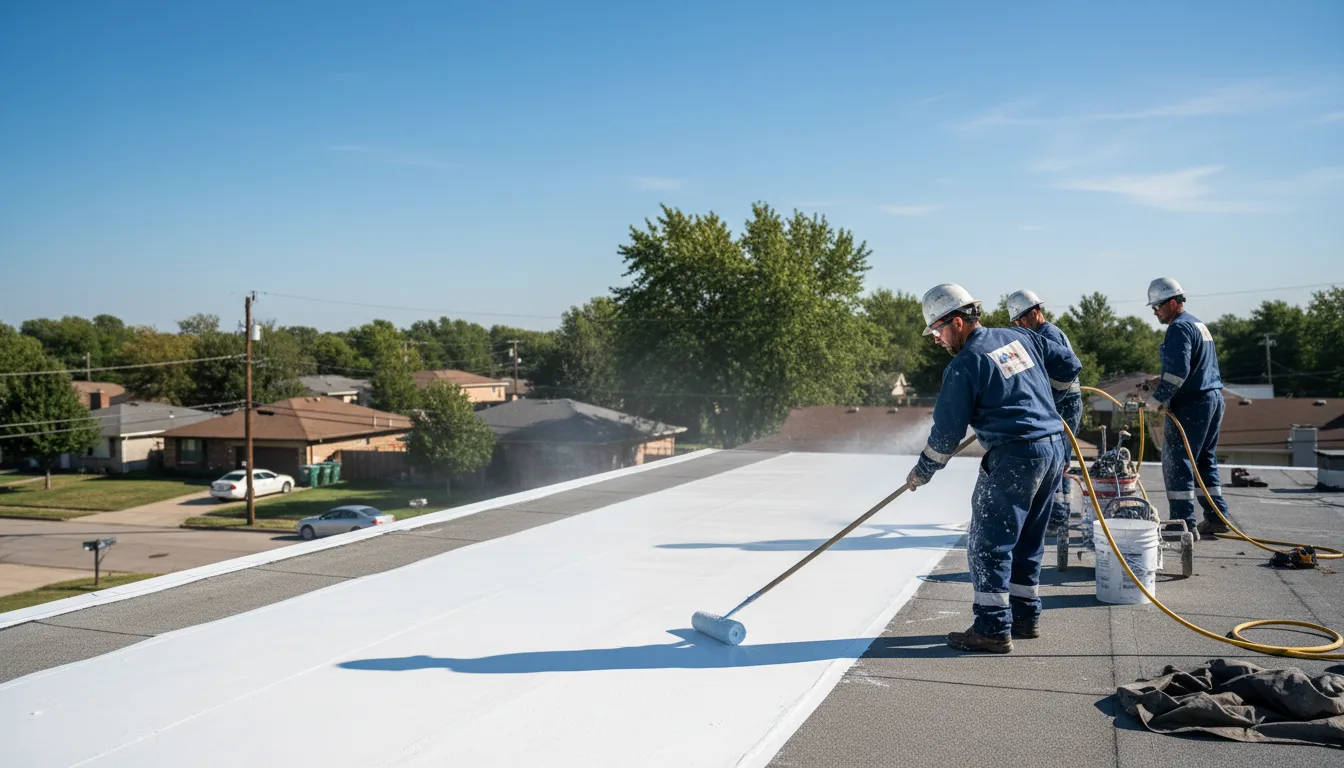 Commercial roof coating in Brightwaters, NY near me